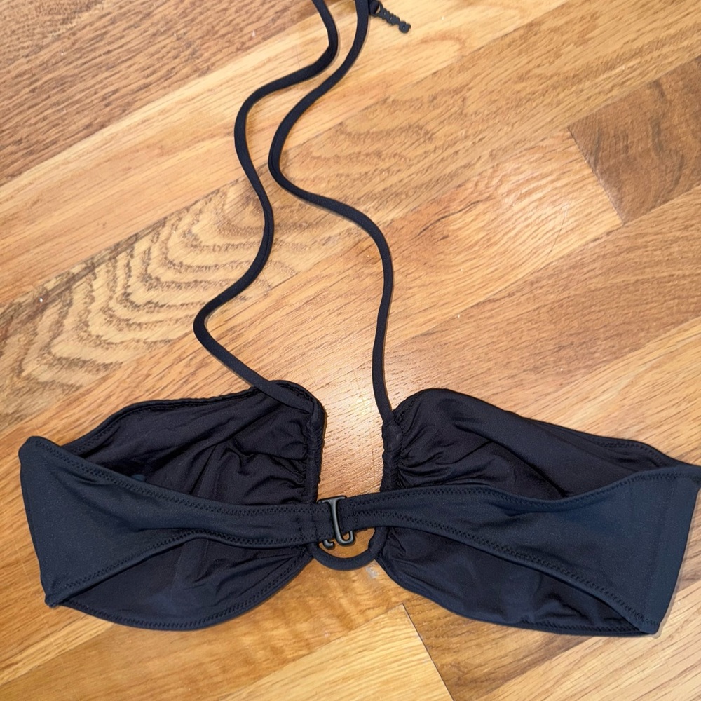 SKIMS SIGNATURE HALTER BIKINI TOP | Size: M | Color ONYX - Sold Out!! NWOT - Picture 5 of 5